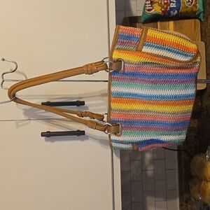 Rosetti Womens Multi-Color Crochet type purse/ Bag Large! Like new!